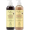 Shea Moisture Jamaican Black Castor Oil Curly Hair Set with Shea Butter - Strengthening Shampoo, Conditioner, and Growth Treatment for Healthy Hair (24 Fl Oz Each)
