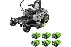EGO Power+ Electric Riding Lawn Mower, 52" Deck with Zero Turn Radius, Includes (6) 56V 12.0Ah Batteries and Charger - ZT5207L