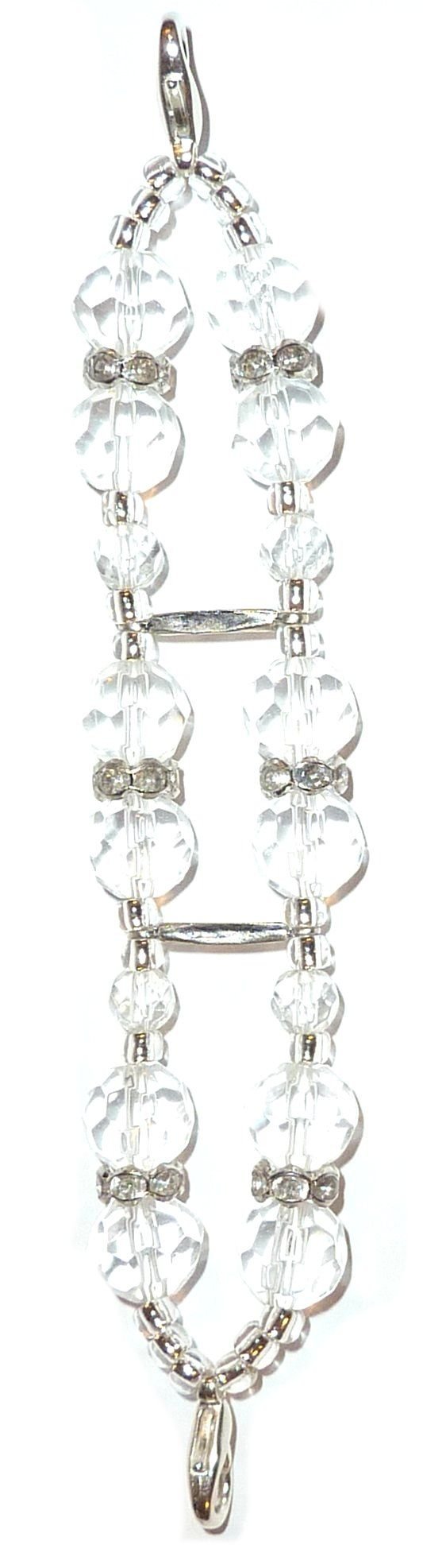 Double Band Crystal women's Medical Alert ID Interchangeable Replacement Bracelet by Hidden Hollow Beads