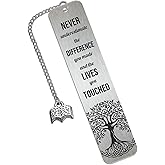 Bookmarks for Women, Metal Bookmark Gifts with Inspirational Quotes, Stainless Steel Book Marks Graduation, Retirement, Teacher Appreciation Gift for Her Him