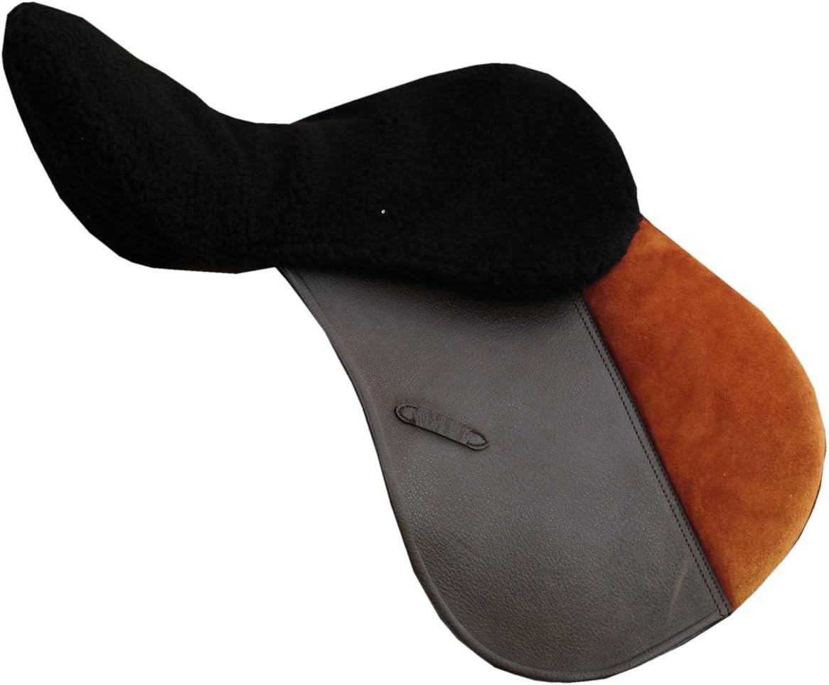 Reitsport Amesbichler AMKA saddle seat cover made of faux fur black saddle warmer saddle fleece cover saddle cushion Please note that the seat cover is attached to the saddle.