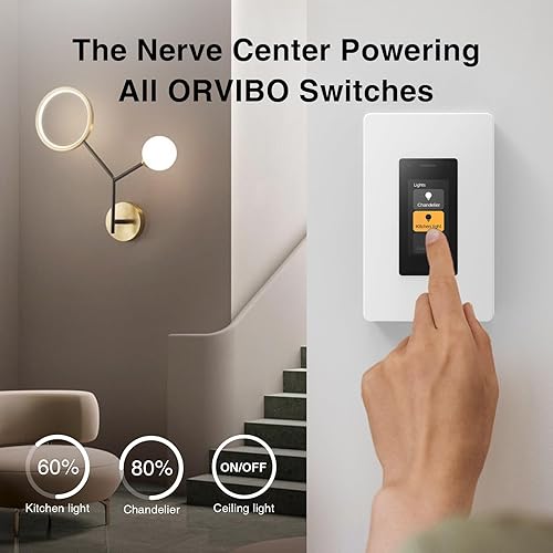 ORVIBO Smart Touch Dimmer Switch with Screen, Single Pole