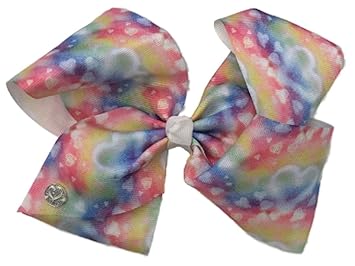 Amazon Com Jojo Siwa Large Cheer Hair Bow Tie Dye Heart Print