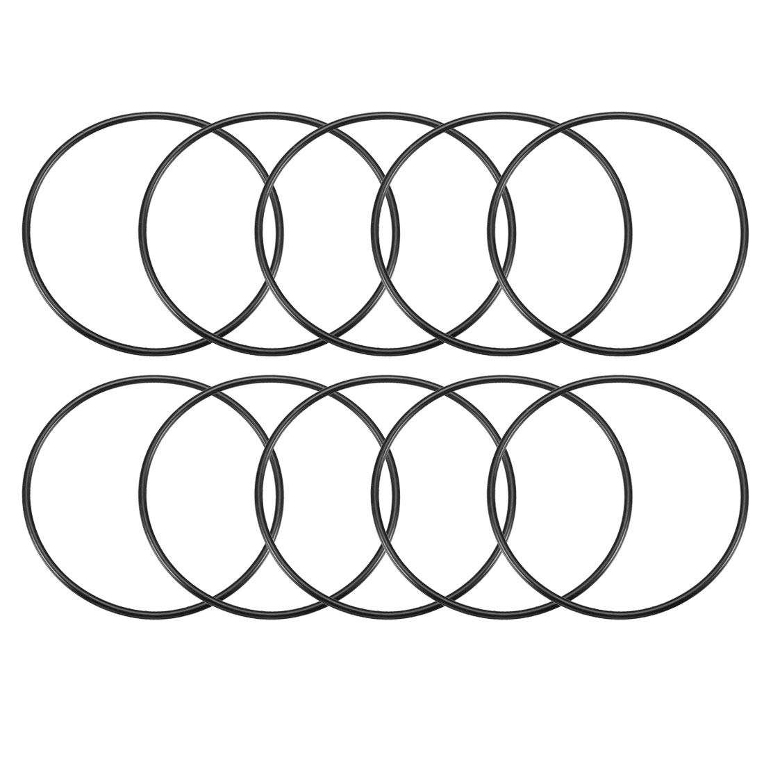 sourcing map Nitrile Rubber O-Rings 75mm OD 70mm ID 2.5mm Width, Metric Sealing Gasket, Pack of 10