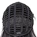 HAIR WAY Half Wigs for Black Women with Drawstring and Combs Medium Length Synthetic Straight Japanese Fiber Wig 3/4 Head for Daily Wear 16inches #1B