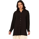 Adrianna Papell Womens Airflow Woven Button Down Top W/Side Slits