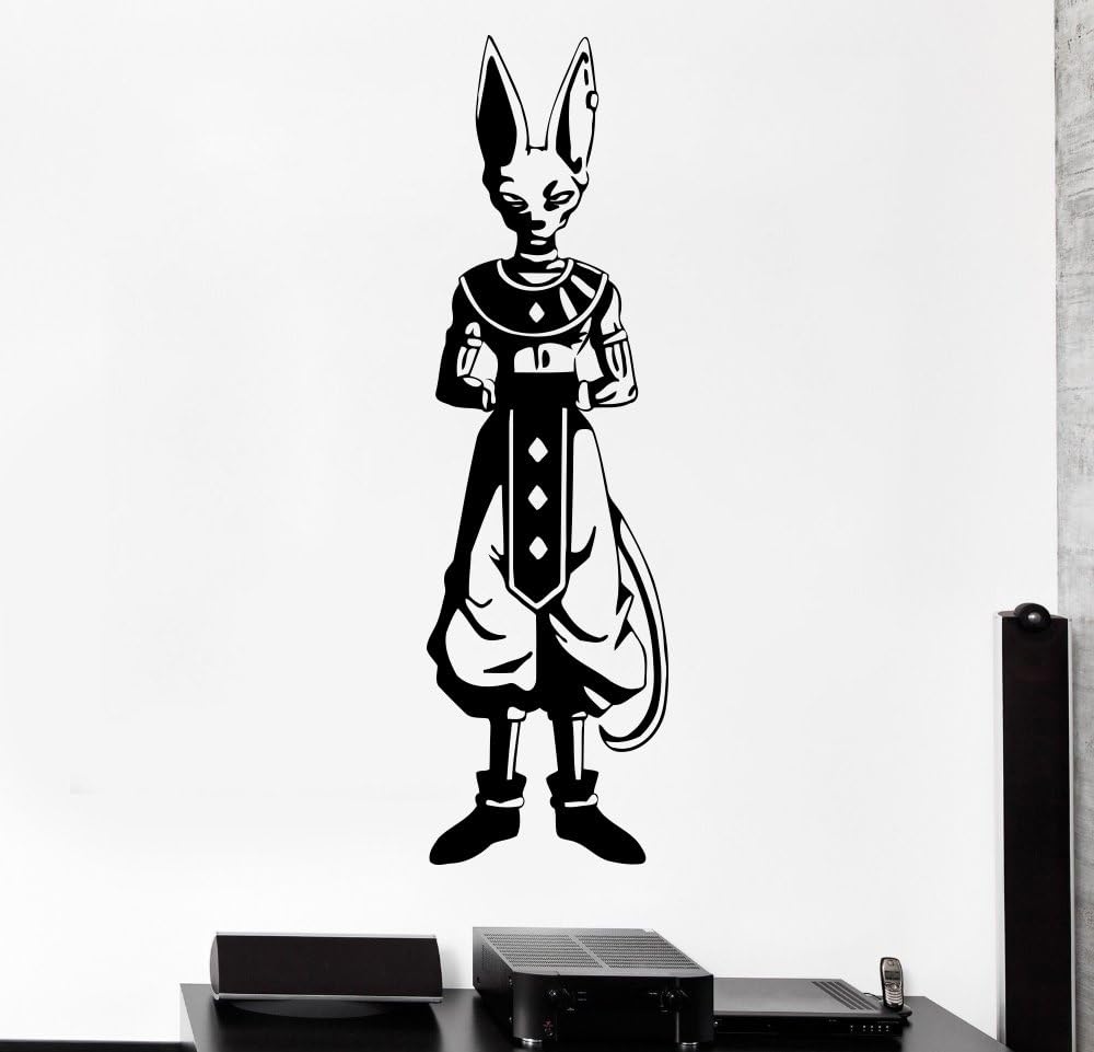 Dragon Ball Wall Vinyl Decal Beerus Anime Cartoon Vinyl Sticker Home Interior Decor Childs Room Design Wall Art db1(12x40)