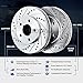 PowerSport Front Brakes and Rotors Kit |Front Brake Pads| Brake Rotors and Pads| Ceramic Brake Pads and Rotors |fits Buick Enclave, Chevrolet Traverse, GMC Acadia, GMC Acadia Limited, Saturn Outlook