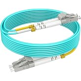 RamboCables-OM3 Multimode Fiber Patch Cables LC to LC MM, 65ft/20m | MMF Fiber Optic Patch Cable Duplex, LSZH, 10G/40G, 50/125&mu;m, Options 0.66ft~500ft