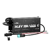 LiTime IP65 Waterproof 14.6V 10A LiFePO4 Onboard Charger, Fast Charging, 4 Safety Protections, Better Charging Performance, Extend Lithium Batteries Life, with LED Indicator, Outdoor & Marine Use