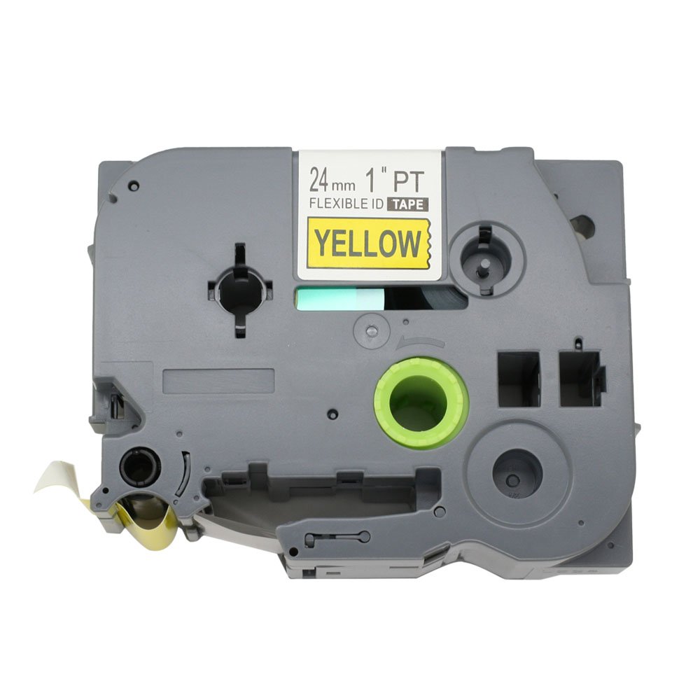 BROVACS 1 Pack Black on Yellow Flexible Label Tape Compatible for Brother P-Touch TZ FX651 TZe FX651 24mm 1" OPA1465