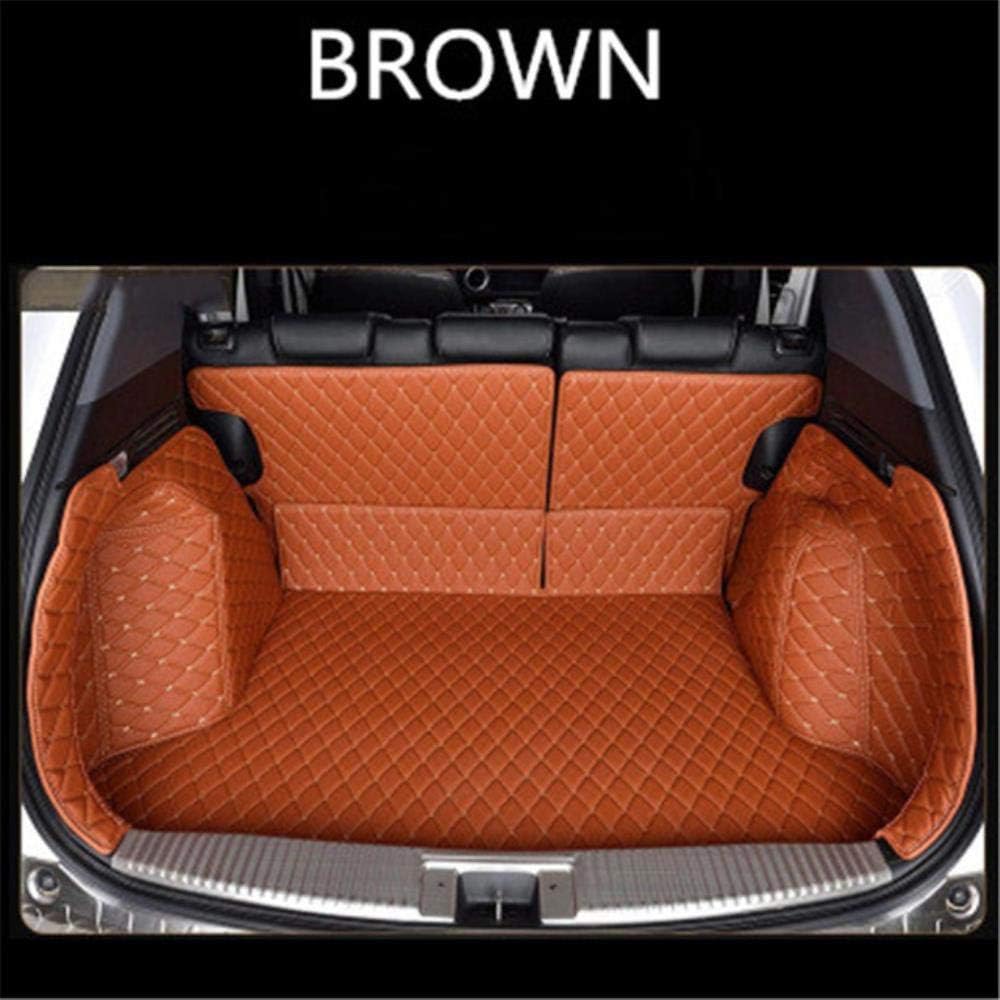 HIZH Custom Leather Car Trunk Mats For KIA Niro K3 K5 Soul Ceed Forte Spectra Sportage Optima Rear Trunk Floor Mat Tray Carpet Mud,Full Brown