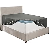 Hearth & Harbor Extra Deep Pocket Full Fitted Sheet - Fits 18 to 24 Inch Mattress – Ultra Soft 1800 Microfiber, Wrinkle-Free & Breathable – Hotel Luxury Fitted Sheet Only, Dark Grey