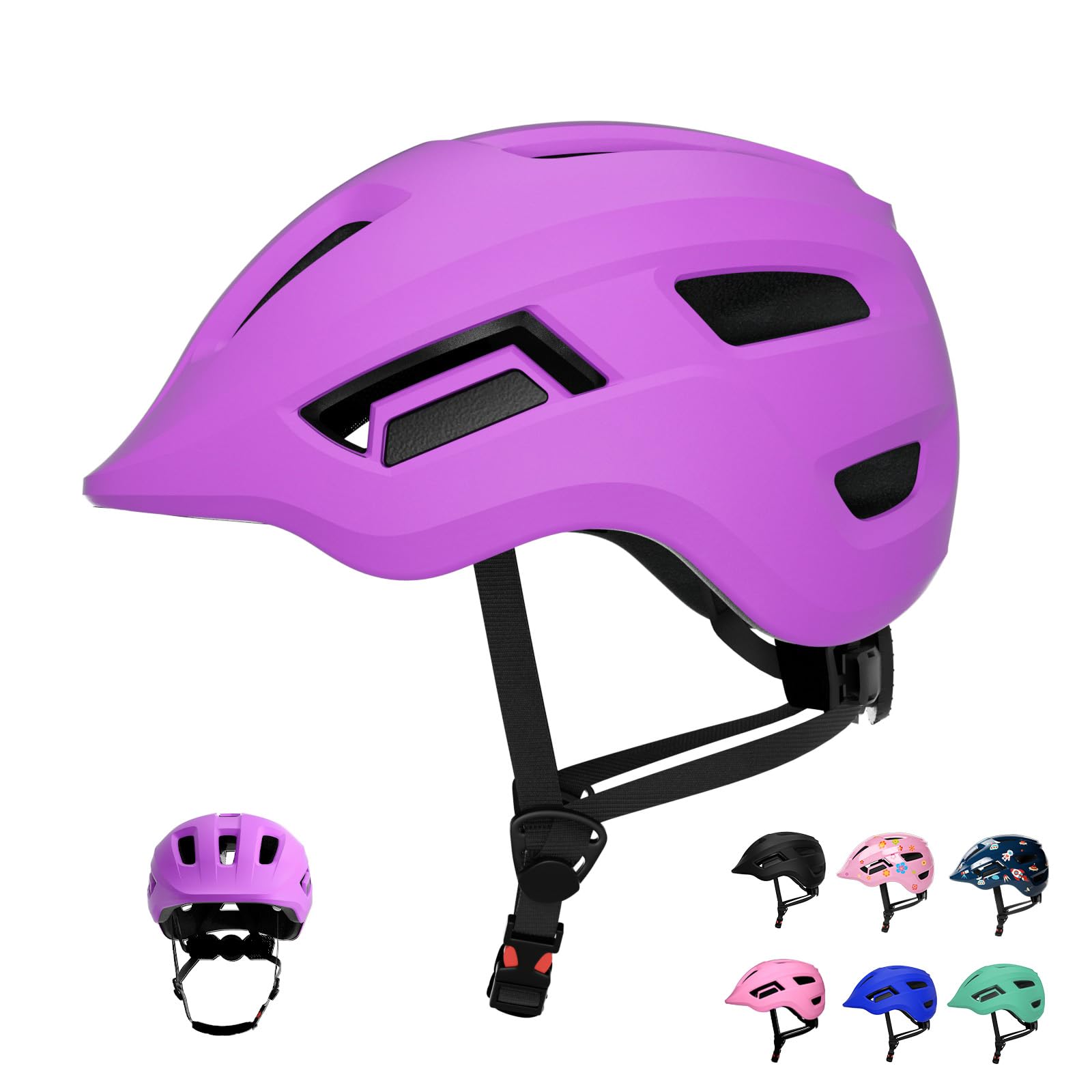 Kids Toddler Bike Helmet for 2-8 Years Old Boys & Girls - Adjustable Multi-Sports Helmet - Lightweight Safety Protection for Cycling, Skateboard, Scooter (Purple, XS)