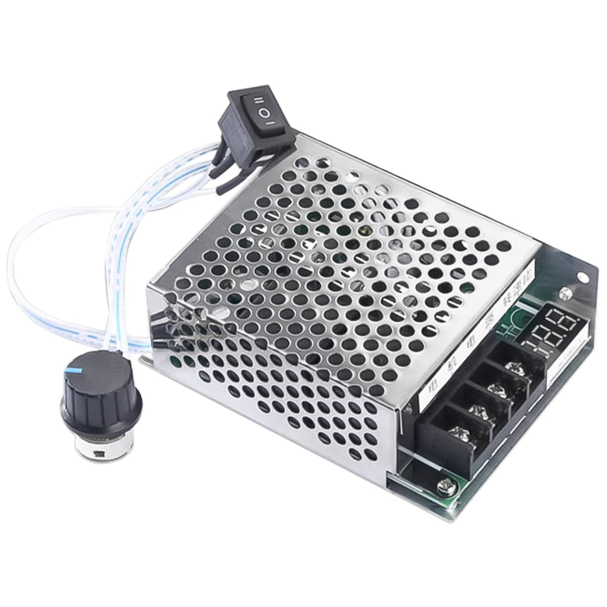 Fasizi 10V-55V 12V 24V 36V 40A DC Motor Speed Controller Forward Reverse Adjustable Knob Switch Plus Control Driver with Digital Display