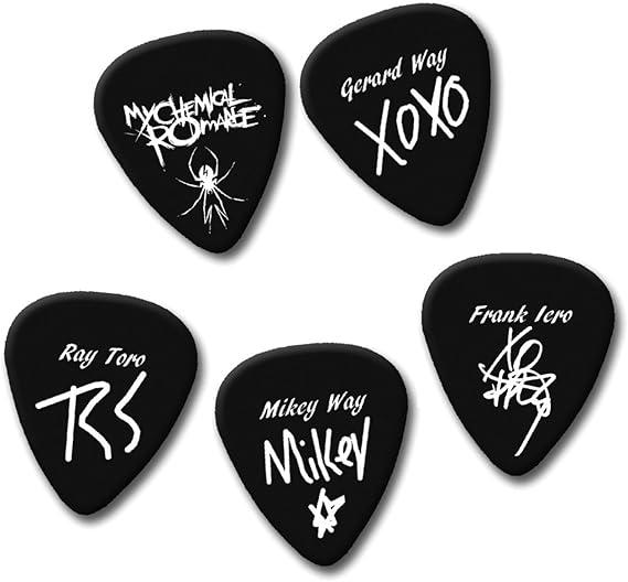 Famous guitar pick plectrum set of 5 medium gauge 0.71mm black 47 my