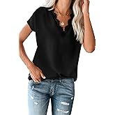 lime flare Dressy Lace Trim Blouse Tops Popular Short Sleeve Shirt