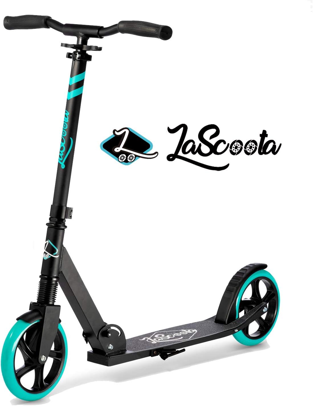 Lascoota Scooters for Kids 8 Years and up - Featuring Quick-Release Folding System - Dual Suspension System + Scooter Shoulder Strap 7.9" Big Wheels Great Scooters for Adults and Teens