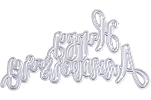 Embossing Tool Die Cuts for Card Making Happy Anniversary Metal Cutting Dies Stencil DIY Scrapbooking Album Stamp Paper