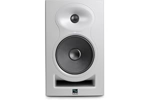 Kali Audio LP-6W V2 6.5" Project Lone Pine Powered Studio Monitors - Low-Noise Bi-Amped Professional Studio Speakers for Music Production - 80W, 115dB Max SPL - TRS, RCA, XLR Inputs - Single, White