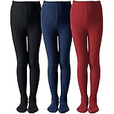 EPEIUS Baby Girl Tights Thick Cable Knit Leggings Seamless Cotton Toddler Girls Stockings School Tights for 2T-12 Years