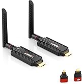 Vrriis Wireless HDMI Transmitter and Receiver,Plug and Play,1080P Wireless HDMI Extender Kit Support 2.4GHz and 5GHz for Streaming Video from Laptop,Pc,TV Box to Monitor,TV,Projector