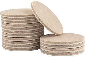 SOFTTOUCH 4723995N Heavy Duty 3 Inch Felt Furniture Pads to Protect Hardwood Floors from Scratches, Linen, 16 Count