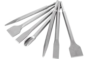 CertBuy 7 Piece SdS Plus Chisel Set Certbuy Concrete Drill Bit Set Rotary Hammer Bits Chisel Set Including Point Chisel Flat Chisel And Scaling Chisel