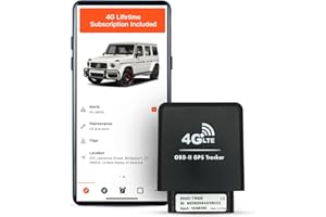 4G GPS Tracker for Vehicles No Subscription - 4G SIM and Service Included - Small GPS Tracker - Moto Watchdog - GPS Tracker for Vehicles No Monthly Fee - Small GPS Tracking Car