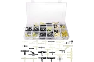 ZAVOOS 159 Pieces Vacuum Connector Assortment, 32 Sizes Automotive Vacuum Tee Connector Kit, Heat Resistance 240°C / 460℉ Nylon Tubing Hose Cap for Automotive Replacement, Tube Maintenance