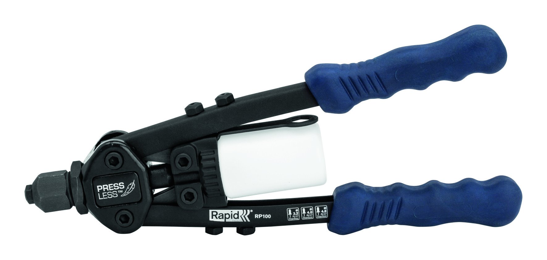 Rapid Riveter Heavy Duty Press-Less, Rp100, 5000374,Black/ Blue,3.2/4/4.8mm