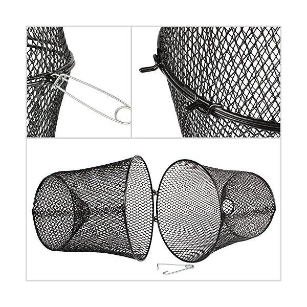 Pisfun-Minnow-Trap-CrawfishEllGrass-ShrimpCrawdads-Trap-Steel-Bait-Traps-Storage-Fishing-Net-Bucket