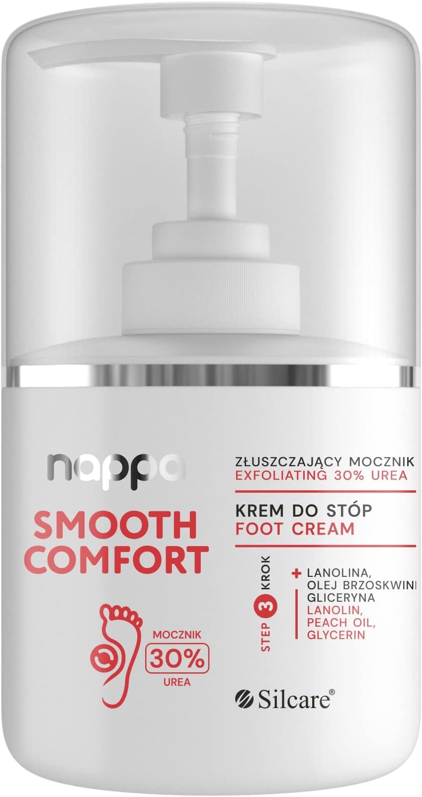 Silcare Nappa Smooth Comfort krem do stóp mocznik 30% 250ml