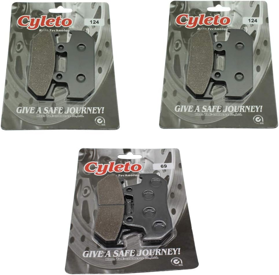 Cyleto Front and Rear Brake Pads for GL1500 GL 1500 Goldwing 1500 1988 1989 1990 1991 1992 1993 1994 1995 1996 1997 1998 1999 2000 - Image 3