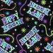 Amscan Spunky Blue Birthday on Black Gift Wrapping Paper with Hang Tab Party Supply, Multicolor, 5' x 30"