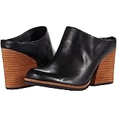 Dystralix Women High Chunky Stacked Heel Mules Closed Round Toe Heeled Sandals Slip On 3 Inch Block Heels Suede Backless Booties Burnished Dressy Vintage Party Office Ladies Slide Slippers 4-11 M US