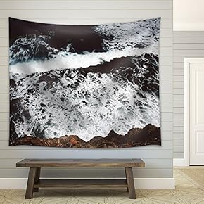 Landscape with Sea Waves - Fabric Wall Tapestry Home Decor - 51x60 inches