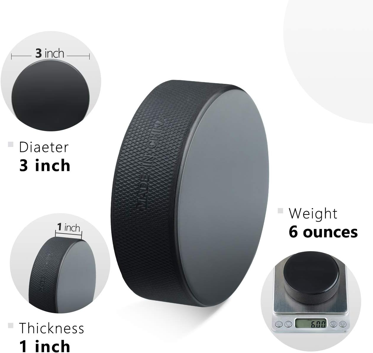 Overmont Ice Hockey Pucks Practice Hockey Pucks Sports Fan Hockey Pucks Ice Hockey Balls 18PCS : Sports & Outdoors