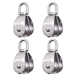 Rocaris 4 Pack M25 Double Pulley Block Stainless