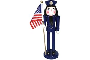 Santa's Workshop 70546 Air Force Nutcracker with Flag, 14", Multi