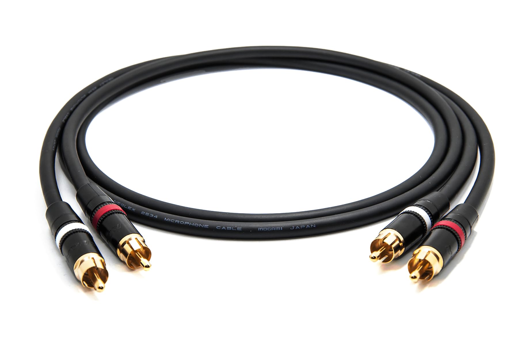 enoaudio Mogami 2534 Quad Stereo Pair (L,R) Audio Cable | Neutrik Gold RCA | HiFi - 1.0 m