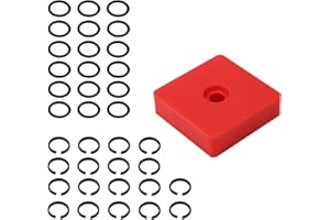 18 Sets 3/8" Impact Retaining Ring Clip Friction Rings with O-Ring, Including Red Retainer Ring Anvil Install Tool Compatible