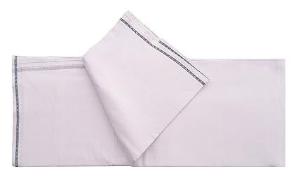 XYZ Textiles Men's Cotton Lungi/Sarong (White, Free Size))