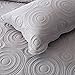 NEWLAKE Microfiber Lightweight 3 Piece Bedspread Coverlet Set,Embossed Wavelet Pattern, Queen Size