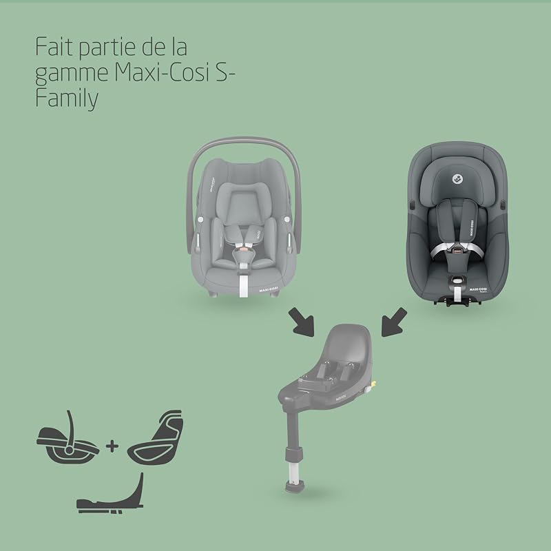 Pearl S i-Size, siège-auto Bébé, 3 mois-4 ans, <18 kg, 61-105 cm, Siège-auto Enfant, 5 Inclinaisons, Crochets de Harnais Facile à Installer, Protection G-CELL Chocs Latéraux, Tonal Graphite