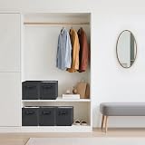 Amazing Tour 8 Pcs Cube Storage Boxes 27x27x27 Foldable Fabric Dark Gray view 2