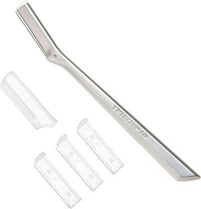Tweezerman Dermaplaning Razor For Face with 3 Spare Blades Pack of 4