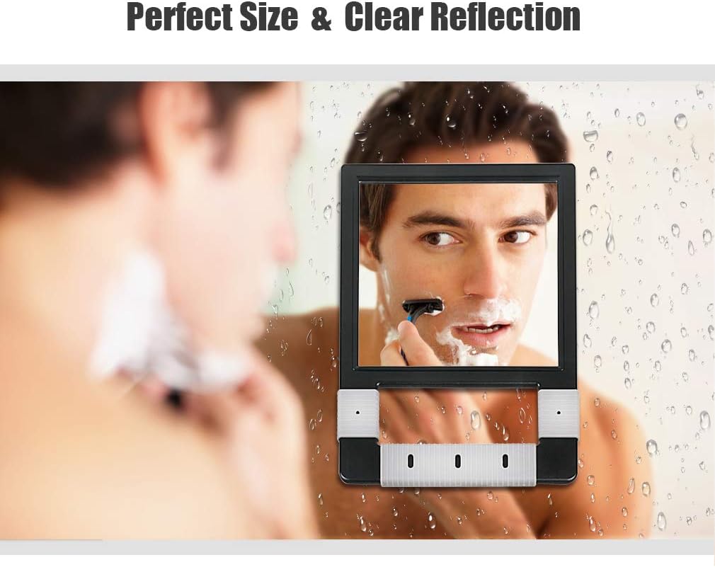 DEATTI Large Hand Mirror Unbreakable with Silicone Handle for Salon or Barber Shops, Black: Home & Kitchen