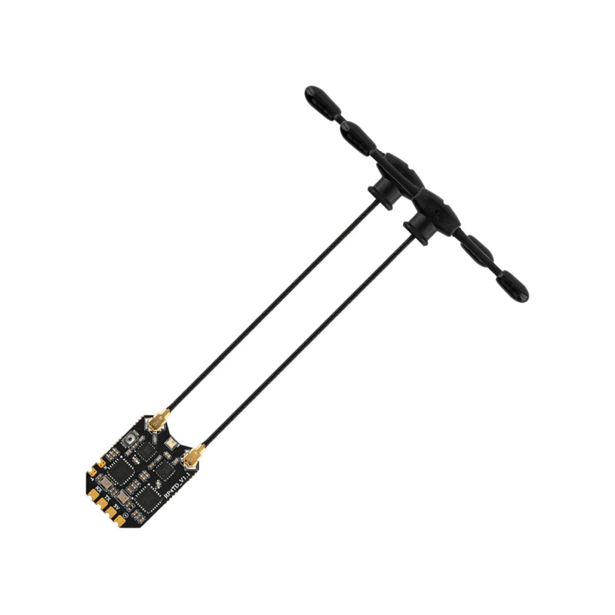 Photo 1 of RadioMaster RP4TD ELRS Diversity FPV Receiver - 2.4ghz ExpressLRS Nano Receiver Drone RX Module with 65mm UFL T Antenna for FPV Drone Tiny Whoop Fixed-wing RC Plane by Speedybee