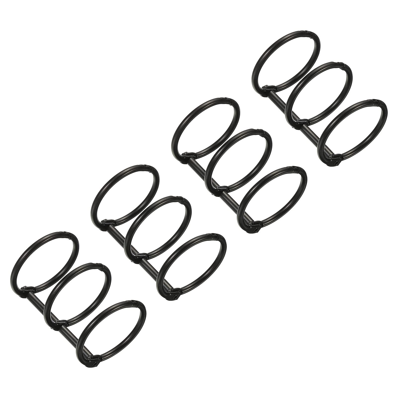 PATIKIL 1" Dia 3-Rings Book Rings, 4 Pack Metal Binder Rings Loose Leaf Ring Detachable for Office Desk Calendar Photo Album, Black